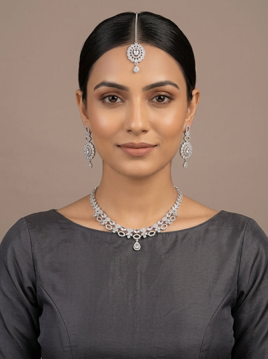 Crystal Royale Zircon Set by Zarosh Jewel