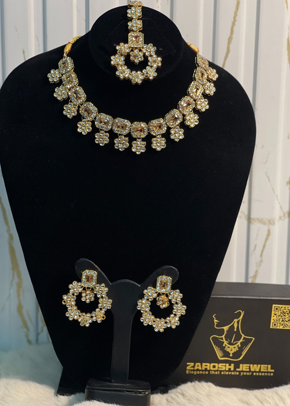Shop the Dahlia Necklace Set from Zarosh Jewel
