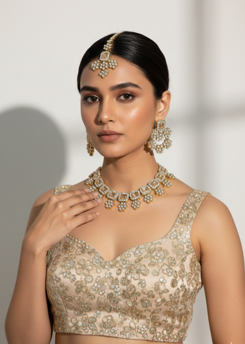 Shop the Dahlia Necklace Set from Zarosh Jewel