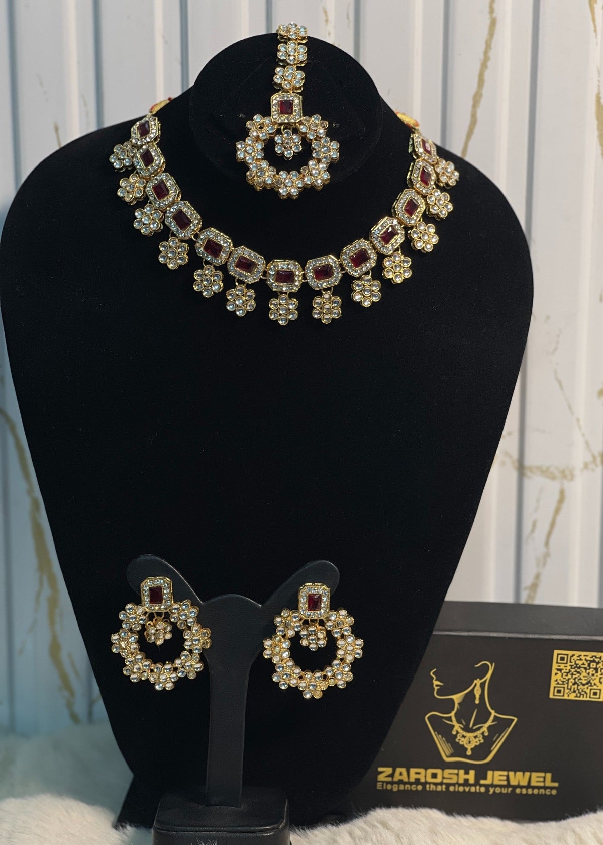 Shop the Dahlia Necklace Set from Zarosh Jewel