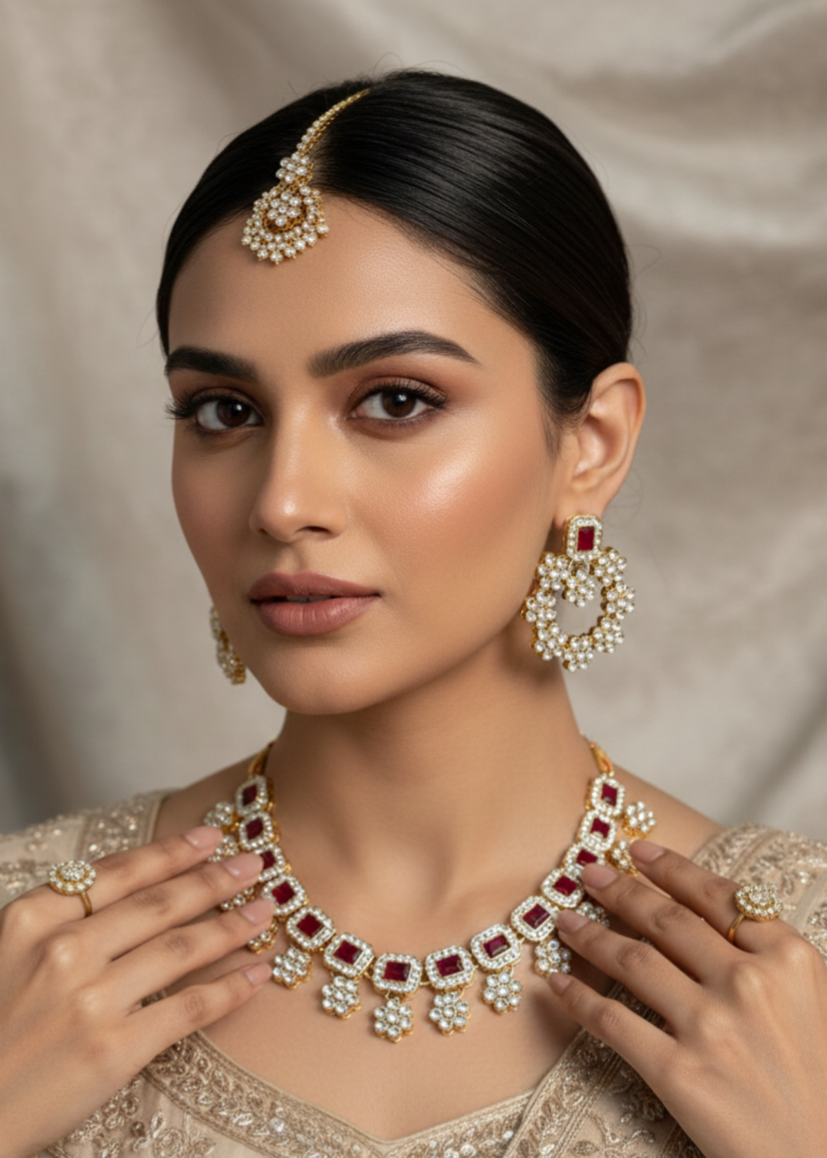 Shop the Dahlia Necklace Set from Zarosh Jewel