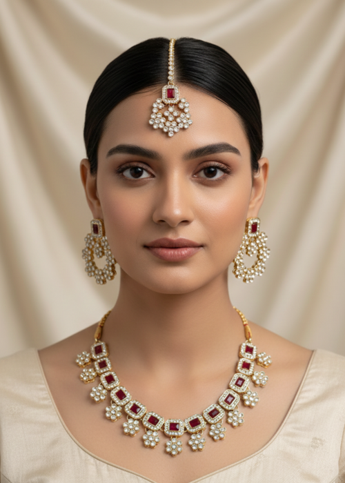 Shop the Dahlia Necklace Set from Zarosh Jewel
