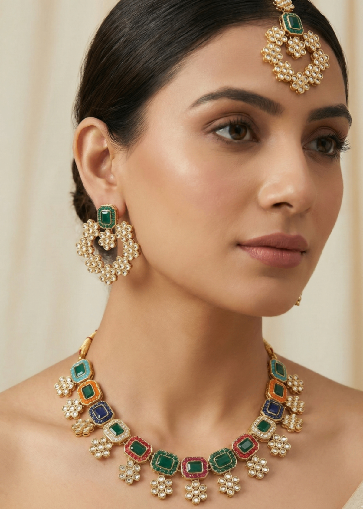 Shop the Dahlia Necklace Set from Zarosh Jewel