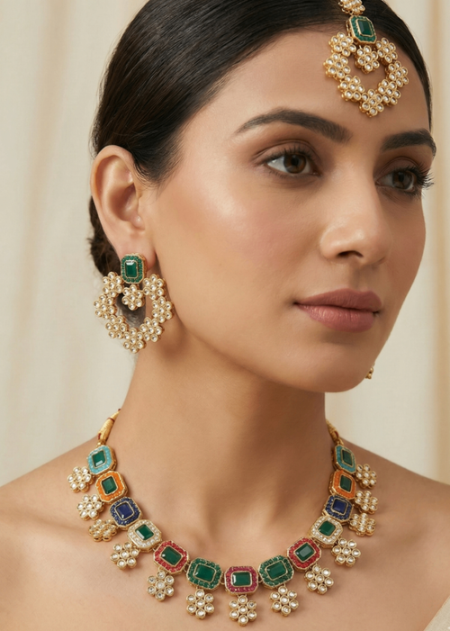Shop the Dahlia Necklace Set from Zarosh Jewel