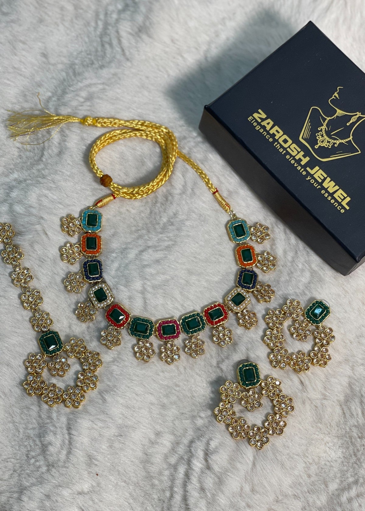 Shop the Dahlia Necklace Set from Zarosh Jewel