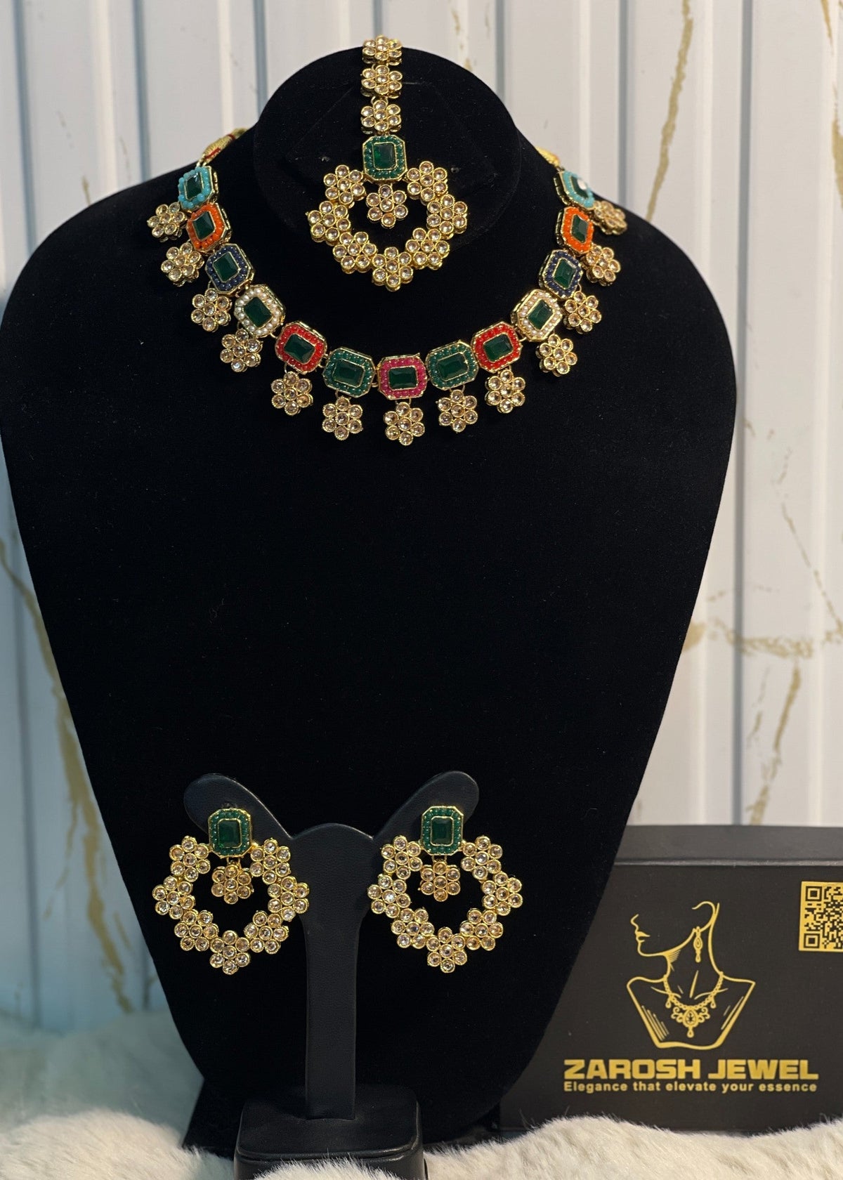 Shop the Dahlia Necklace Set from Zarosh Jewel