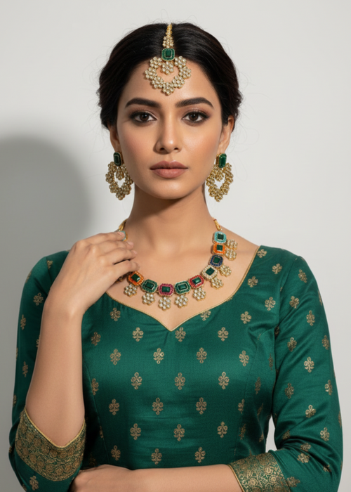 Shop the Dahlia Necklace Set from Zarosh Jewel