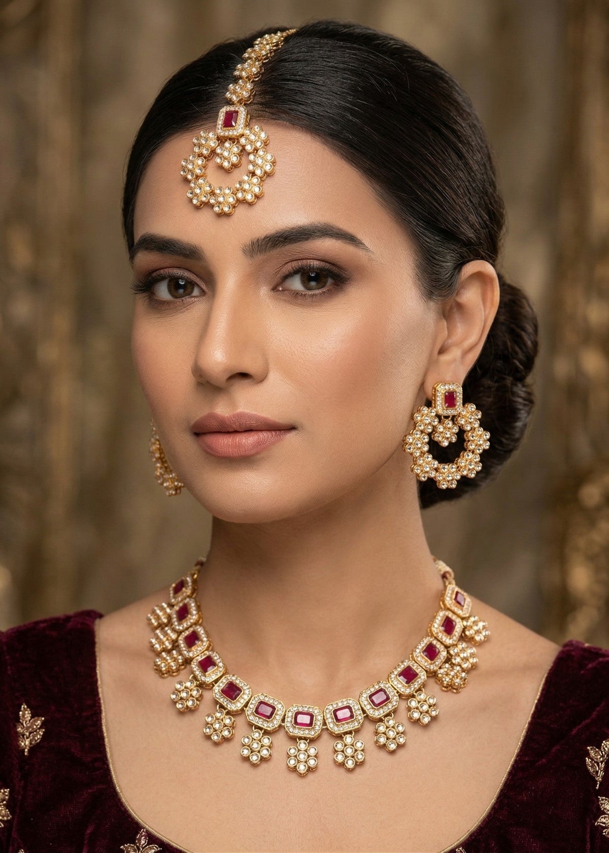Shop the Dahlia Necklace Set from Zarosh Jewel