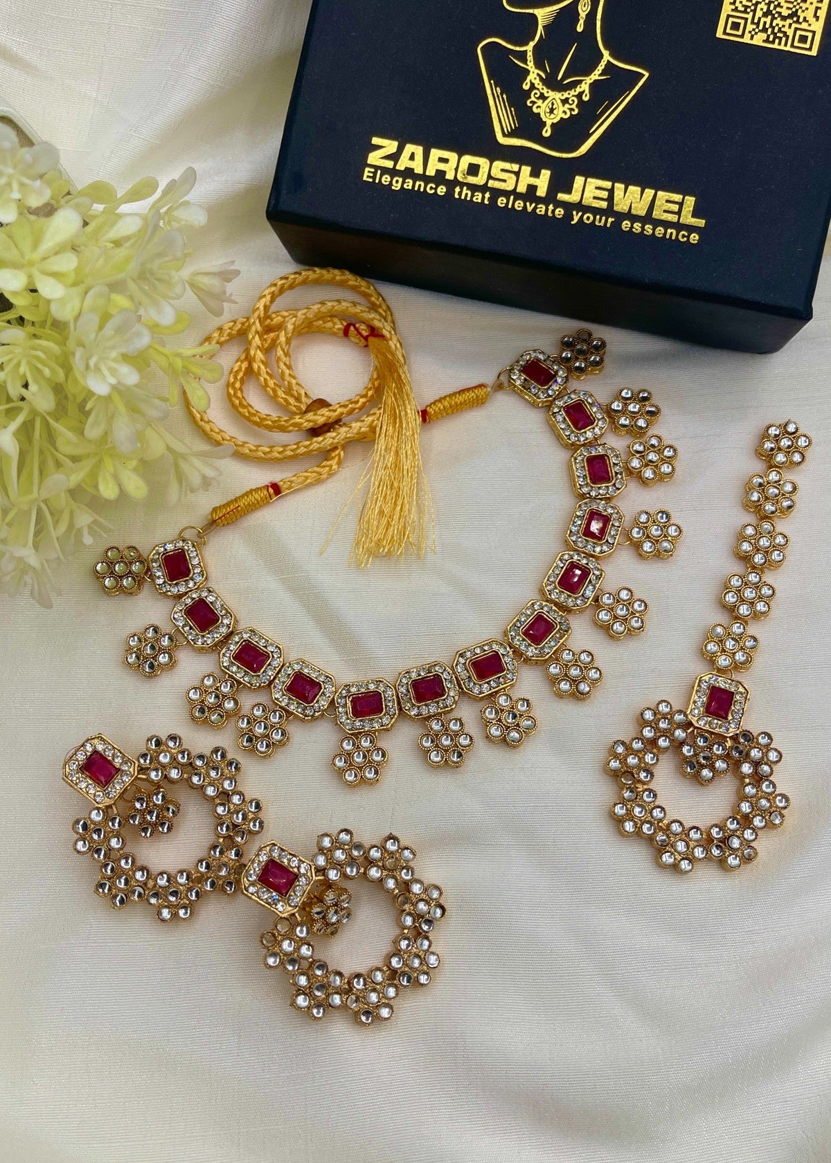Shop the Dahlia Necklace Set from Zarosh Jewel