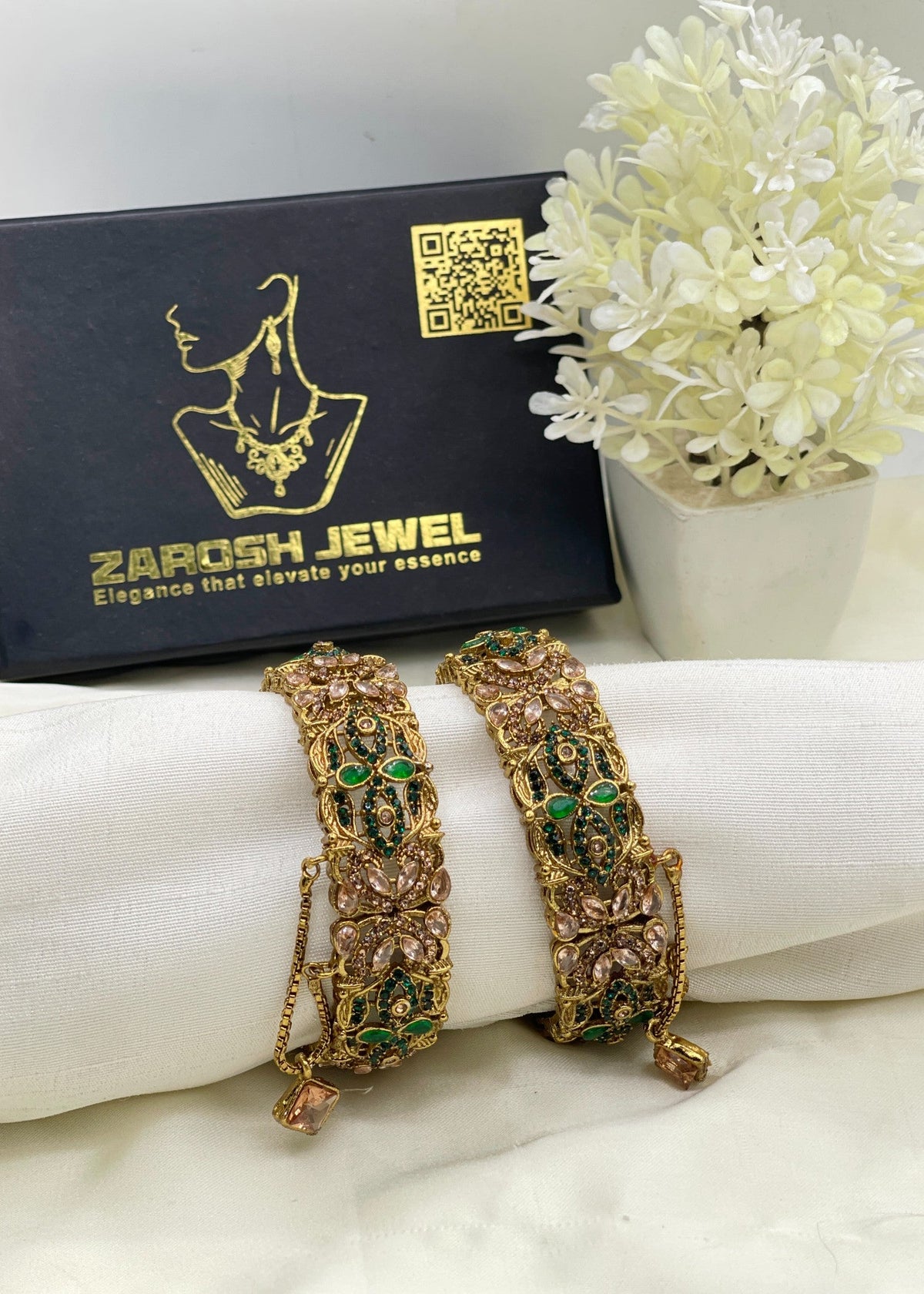 Shop the Daliya Adjustable Bangle from Zarosh Jewel