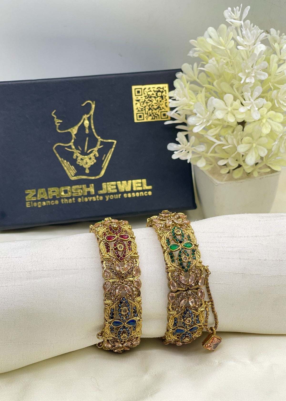 Shop the Daliya Adjustable Bangle from Zarosh Jewel
