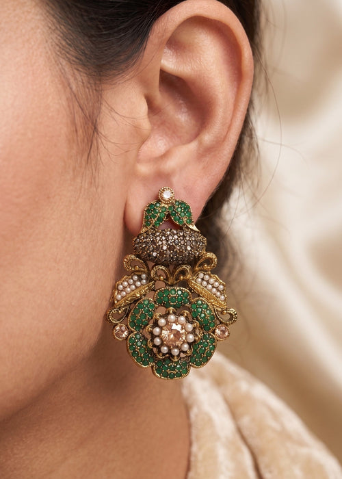 Shop the Dareen Heritage Statement Studs from Zarosh Jewel