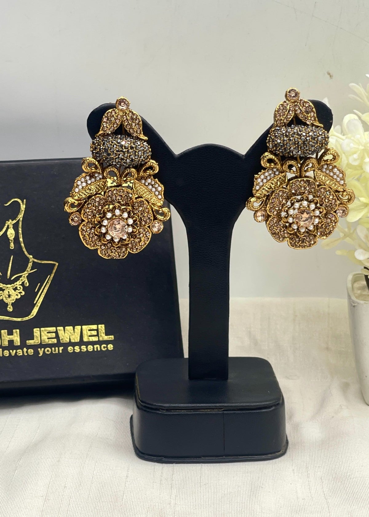 Shop the Dareen Heritage Statement Studs from Zarosh Jewel