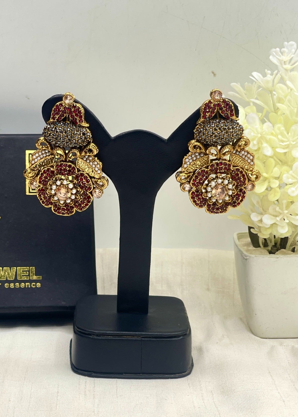 Shop the Dareen Heritage Statement Studs from Zarosh Jewel