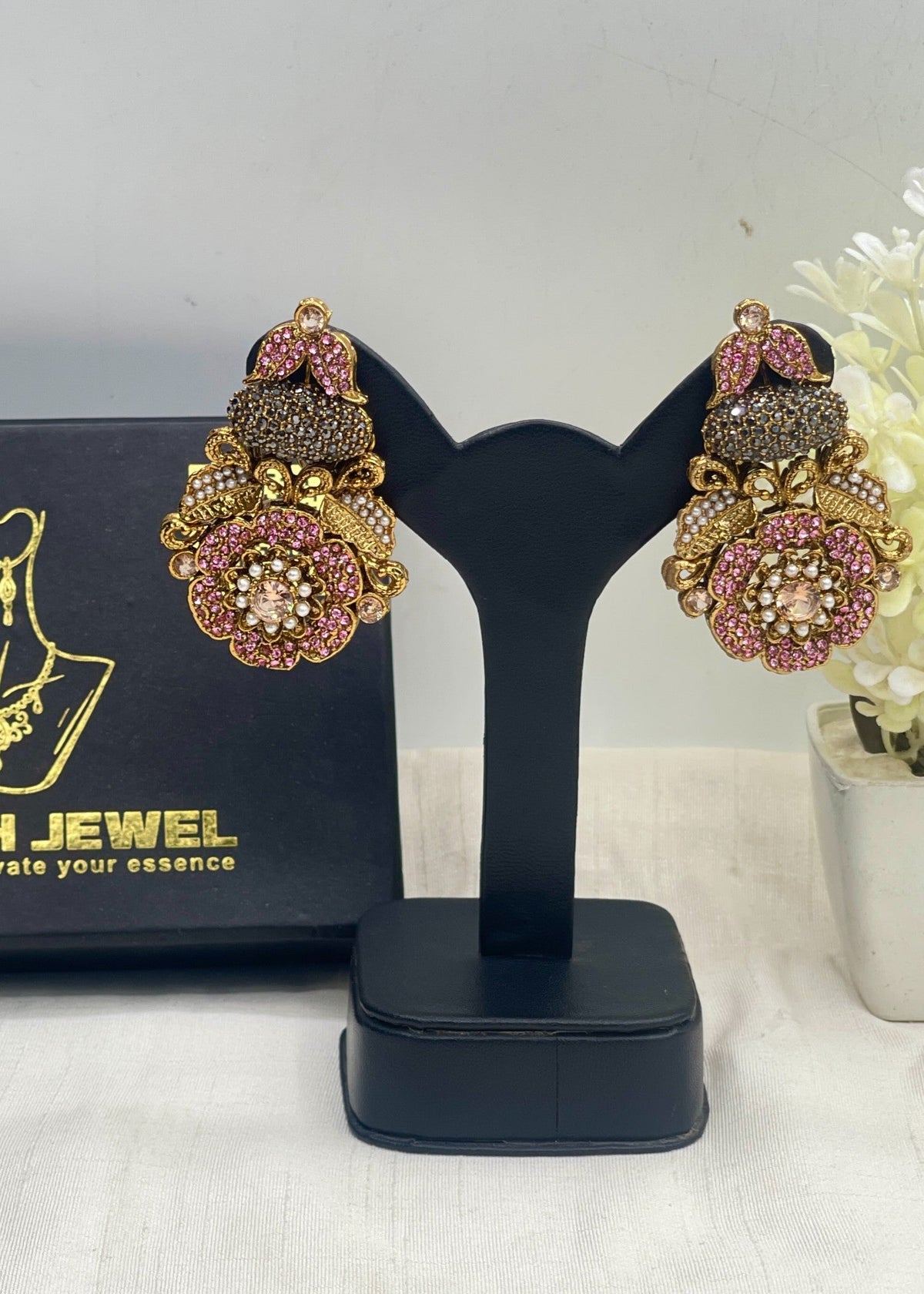 Shop the Dareen Heritage Statement Studs from Zarosh Jewel