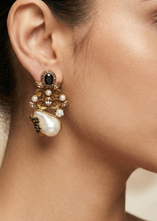 Dilkash Sahara Earrings by Zarosh Jewel