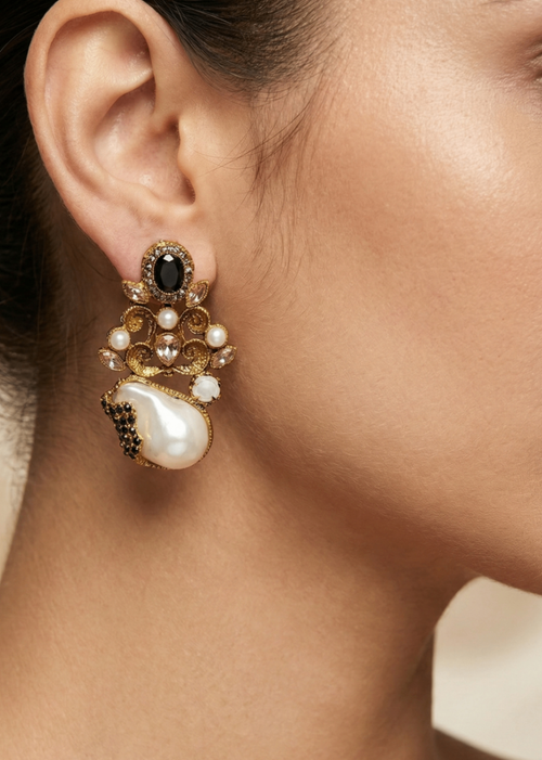 Dilkash Sahara Earrings by Zarosh Jewel