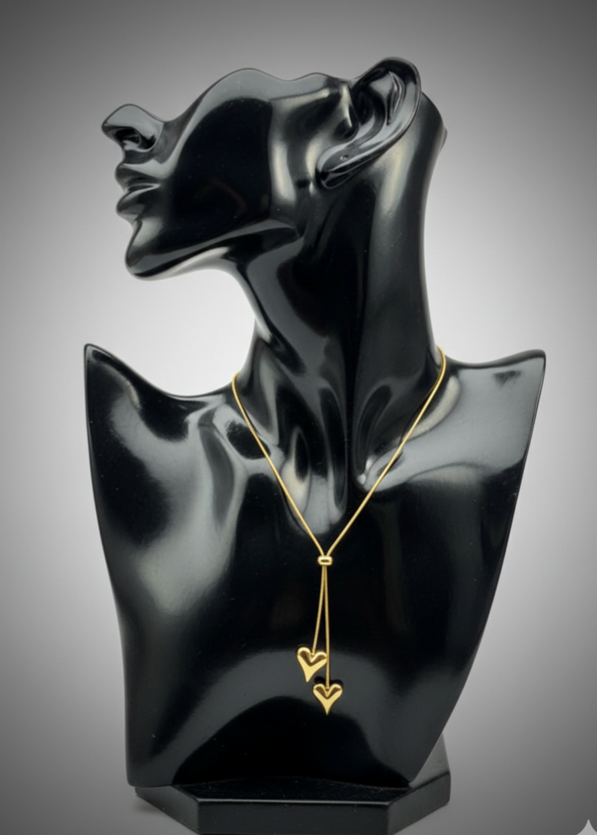 Duet Heart Lariat by Zarosh Jewel