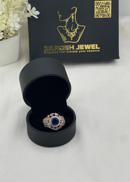 Elani Gold Plated Ring by Zarosh Jewel