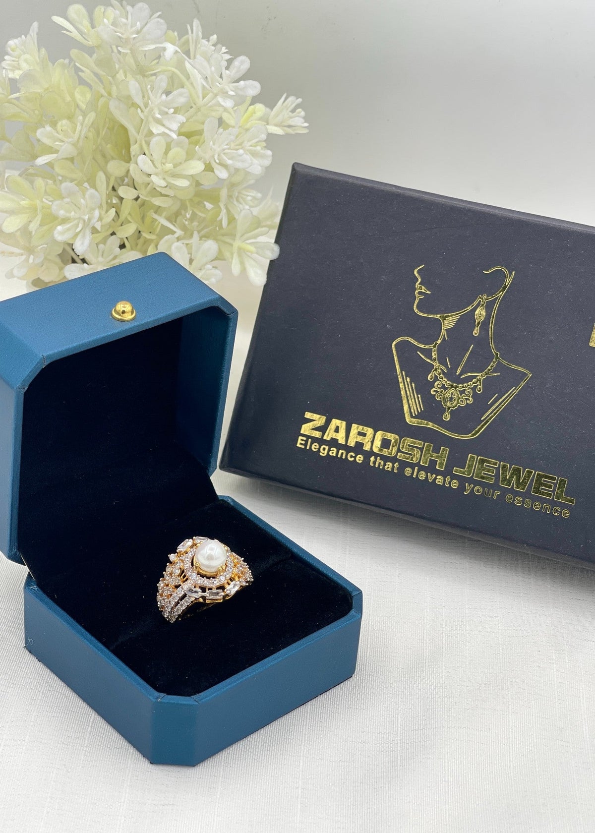 Shop the Elani Gold Plated Ring from Zarosh Jewel