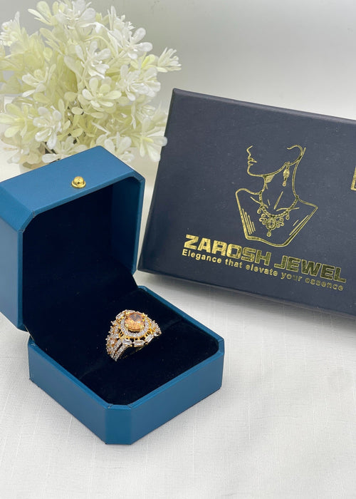 Shop the Elani Gold Plated Ring from Zarosh Jewel