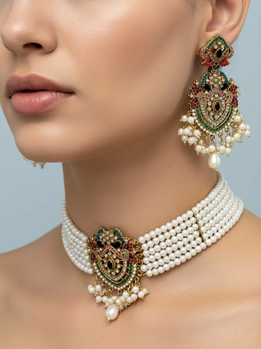 Elaris Regal Pearl Choker Set