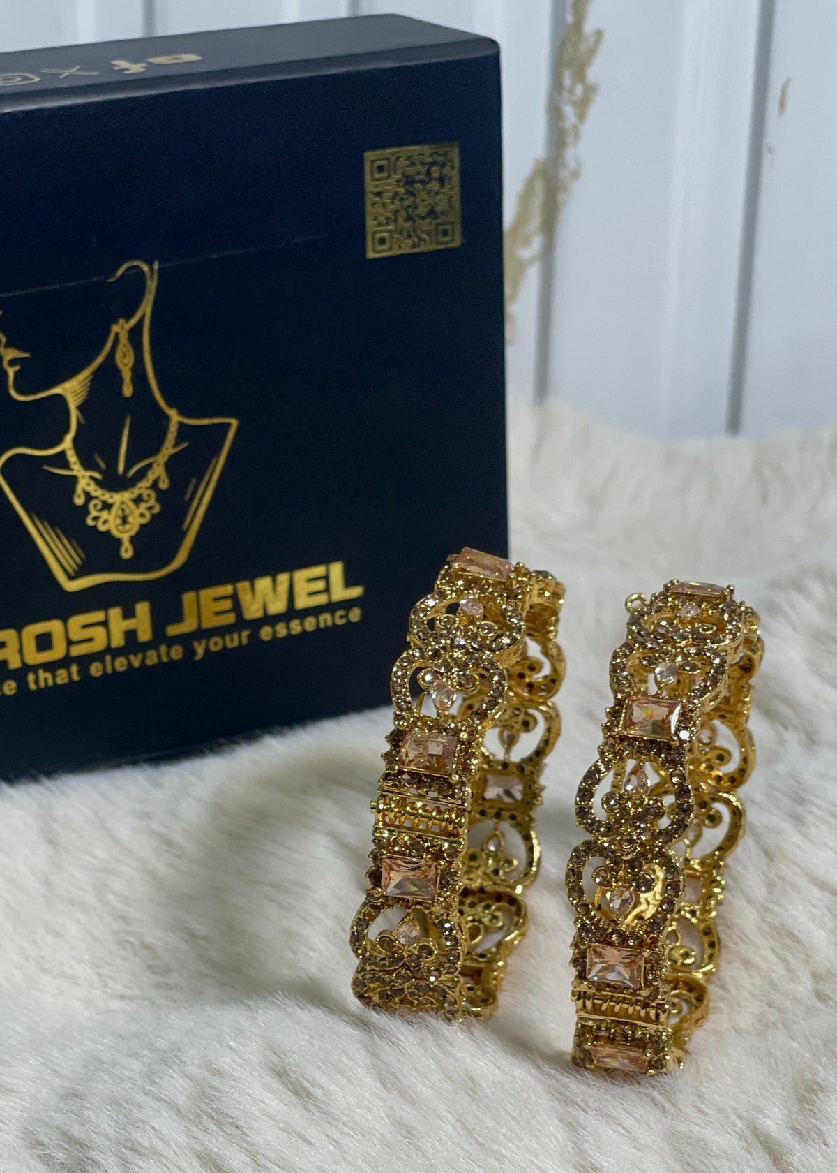 Shop the Elysian Charm Bangles Openable from Zarosh Jewel
