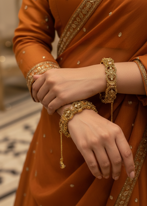 Shop the Elysian Charm Bangles Openable from Zarosh Jewel