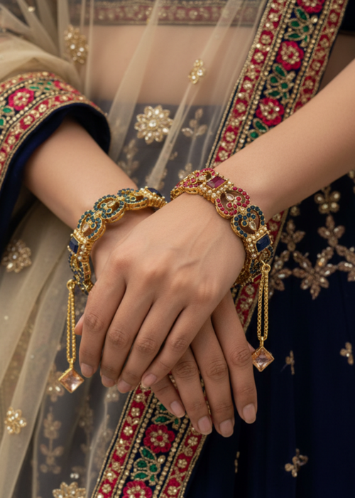 Shop the Elysian Charm Bangles Openable from Zarosh Jewel
