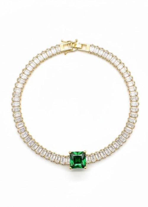 Shop the Emerald Glow Gold Bracelet from Zarosh Jewel