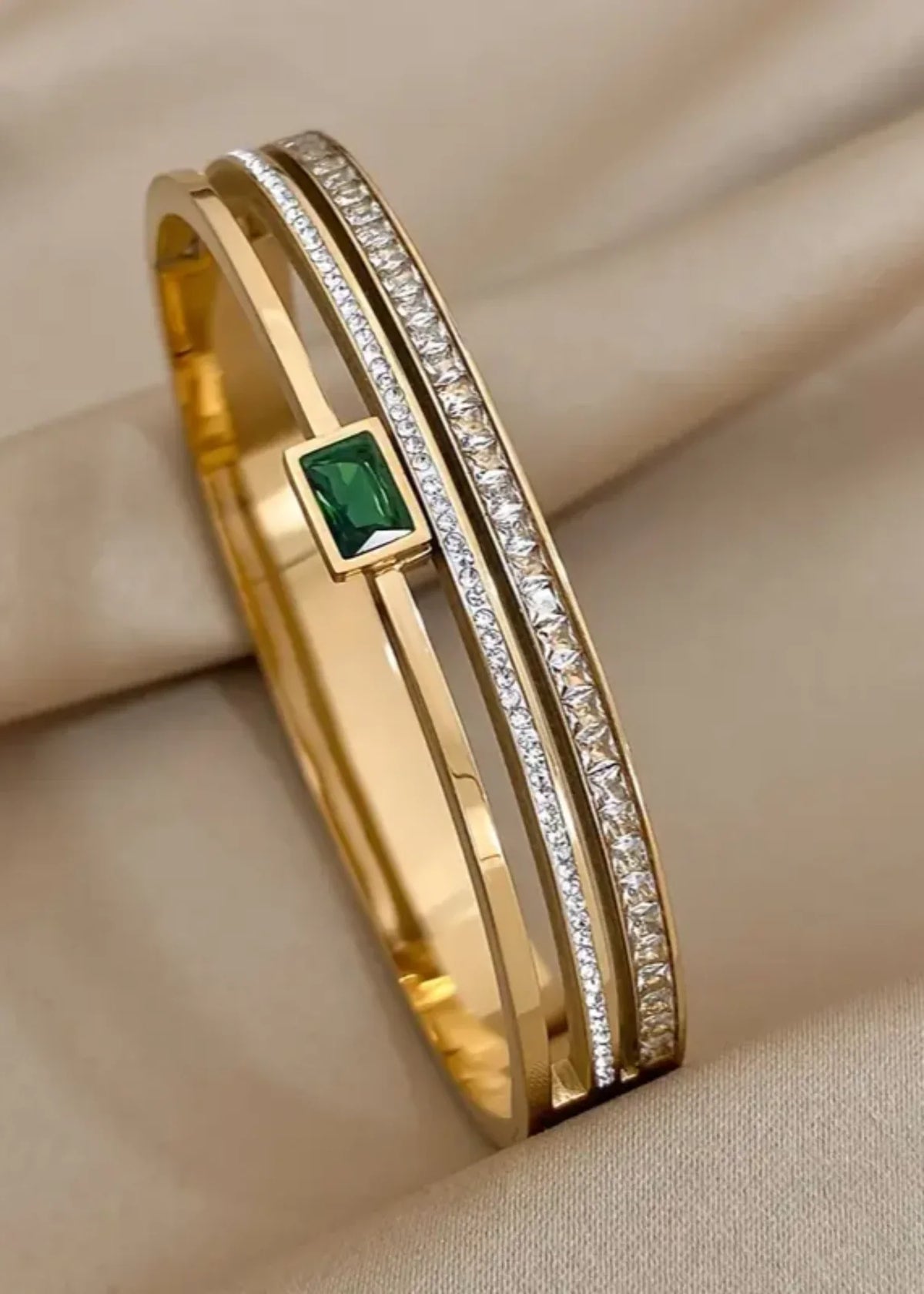 Emerald Grace Gold Bracelet by Zarosh Jewel