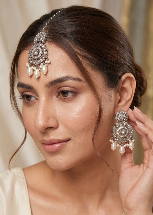 Emma Earrings Tikka by Zarosh Jewel