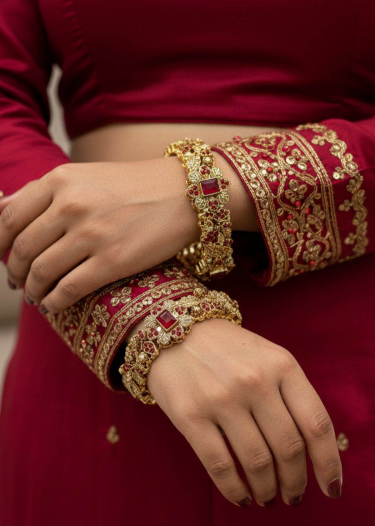 Empress Grace Bangles Openable by Zarosh Jewel