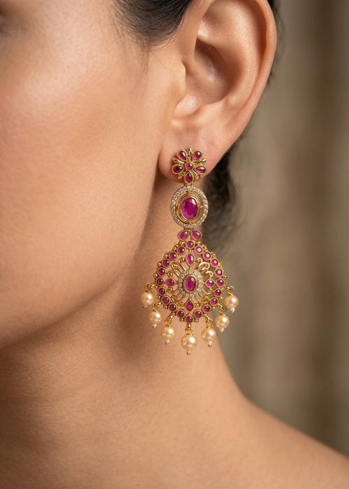 Empress Rose Earrings by Zarosh Jewel