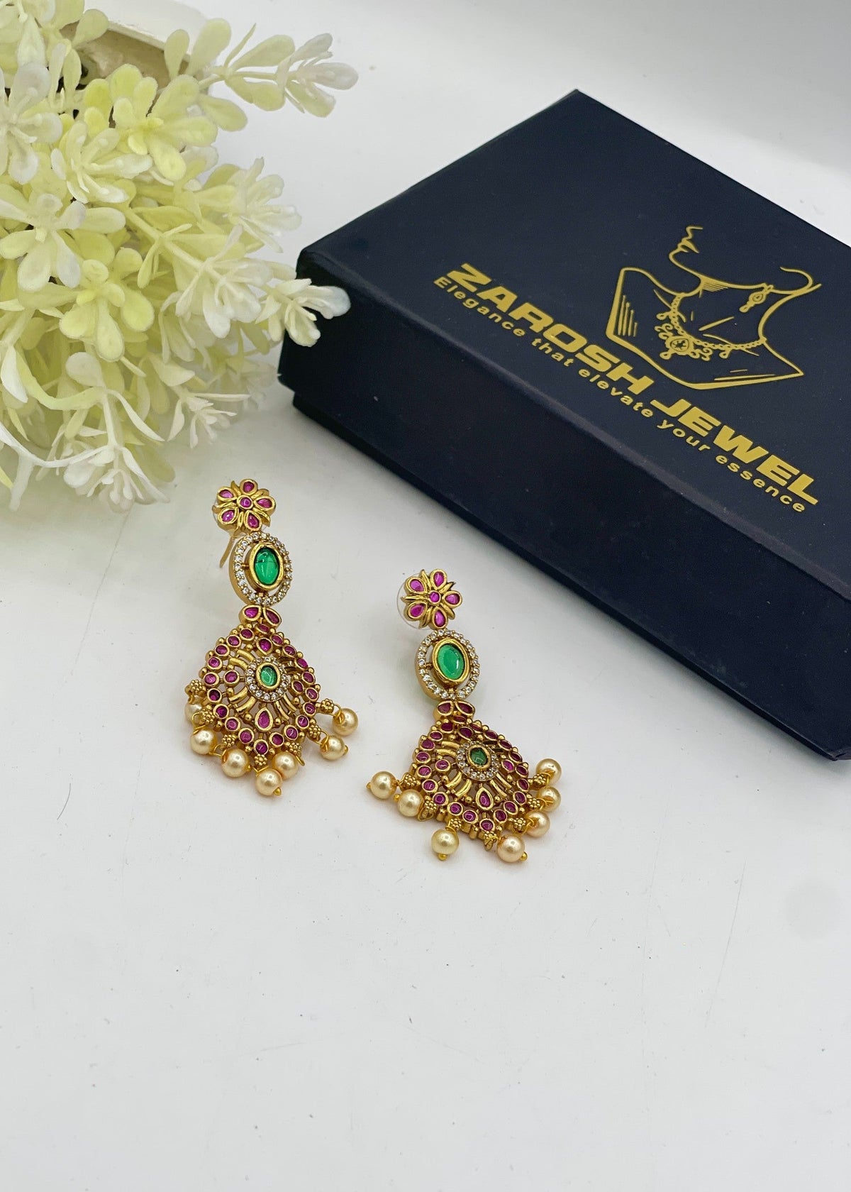 Shop the Empress Rose Earrings from Zarosh Jewel