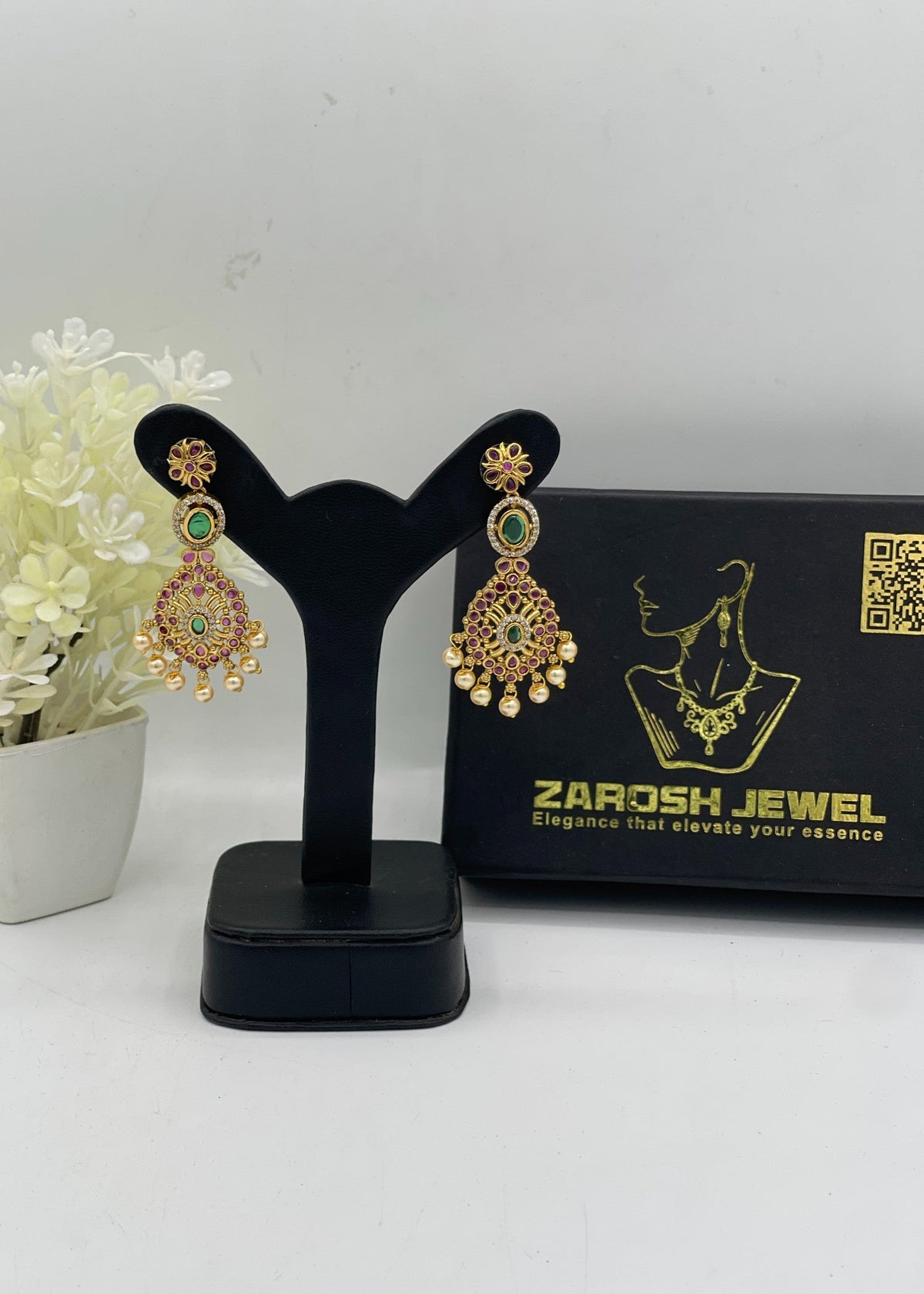 Shop the Empress Rose Earrings from Zarosh Jewel