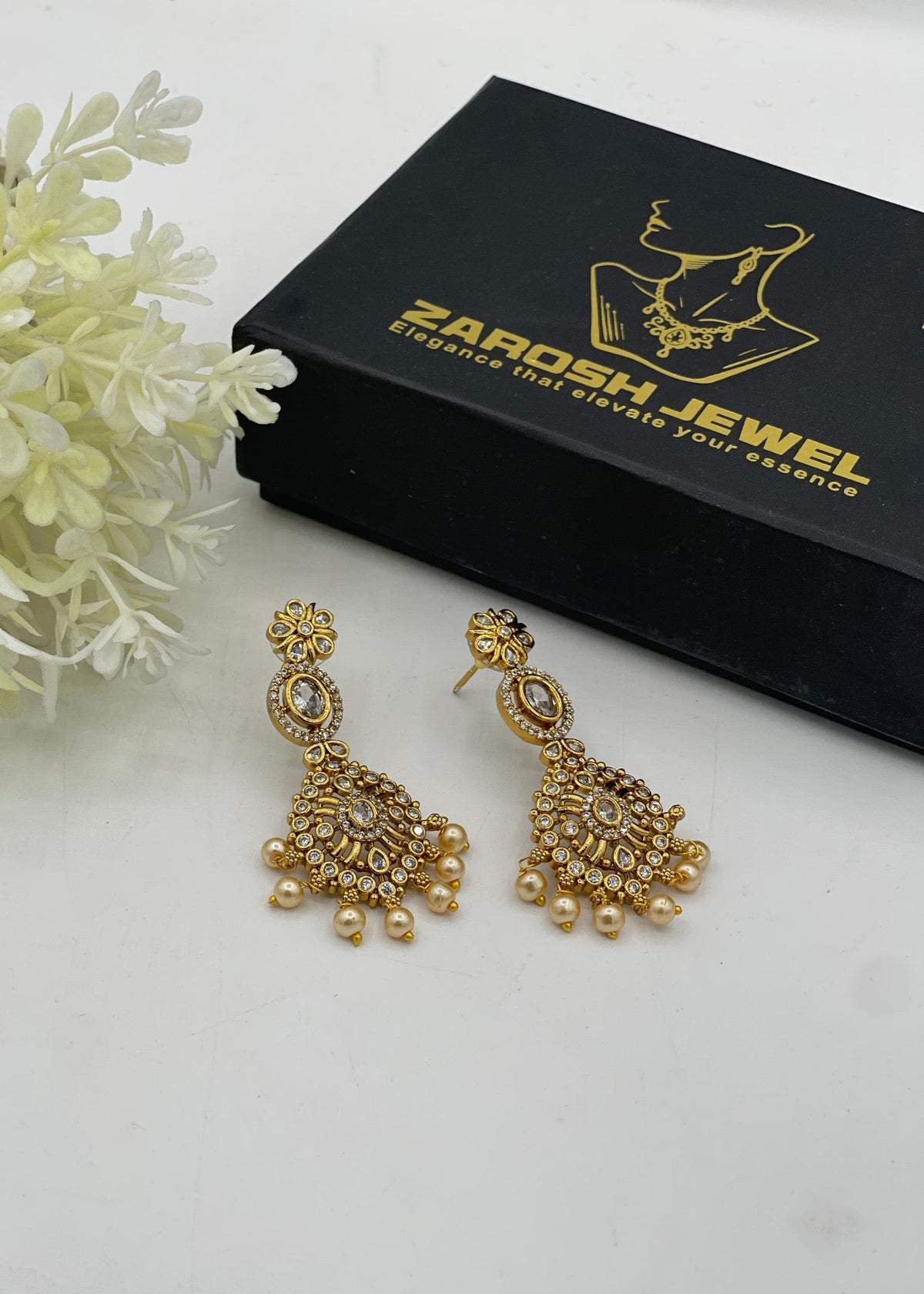 Shop the Empress Rose Earrings from Zarosh Jewel