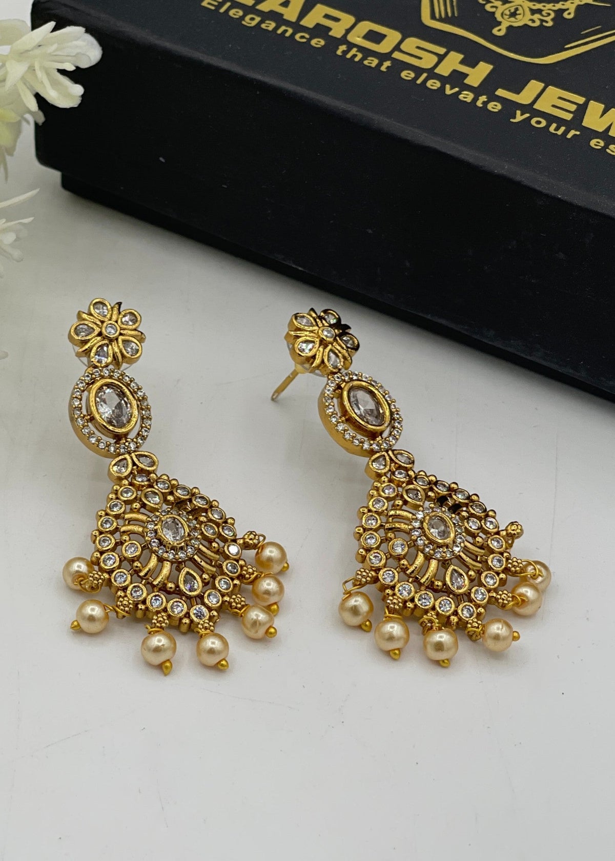 Shop the Empress Rose Earrings from Zarosh Jewel
