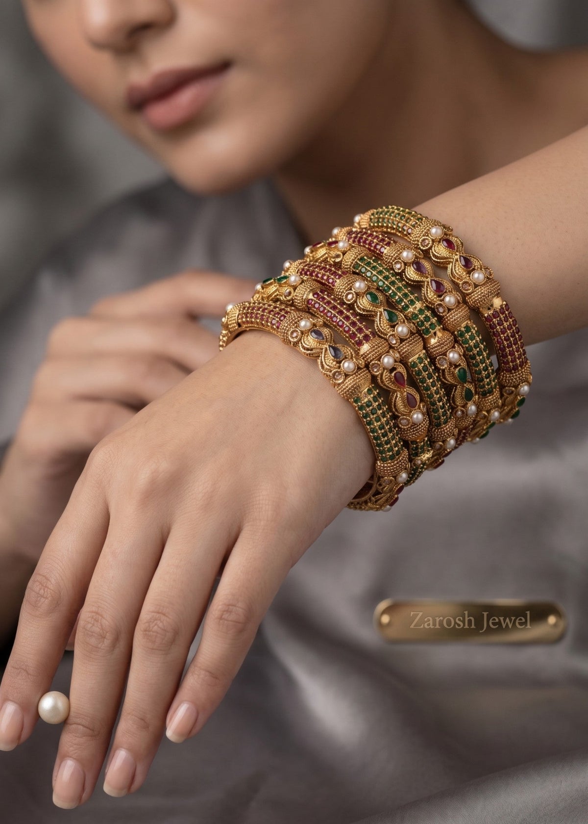 Shop the Eshal Luxe Bangles from Zarosh Jewel