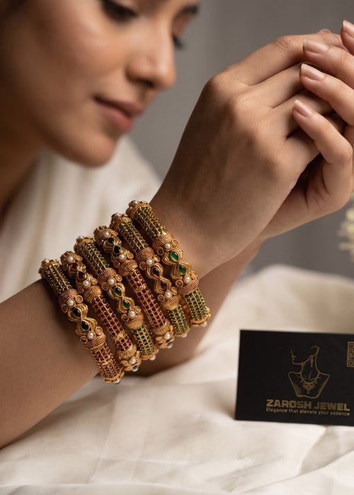 Shop the Eshal Luxe Bangles from Zarosh Jewel