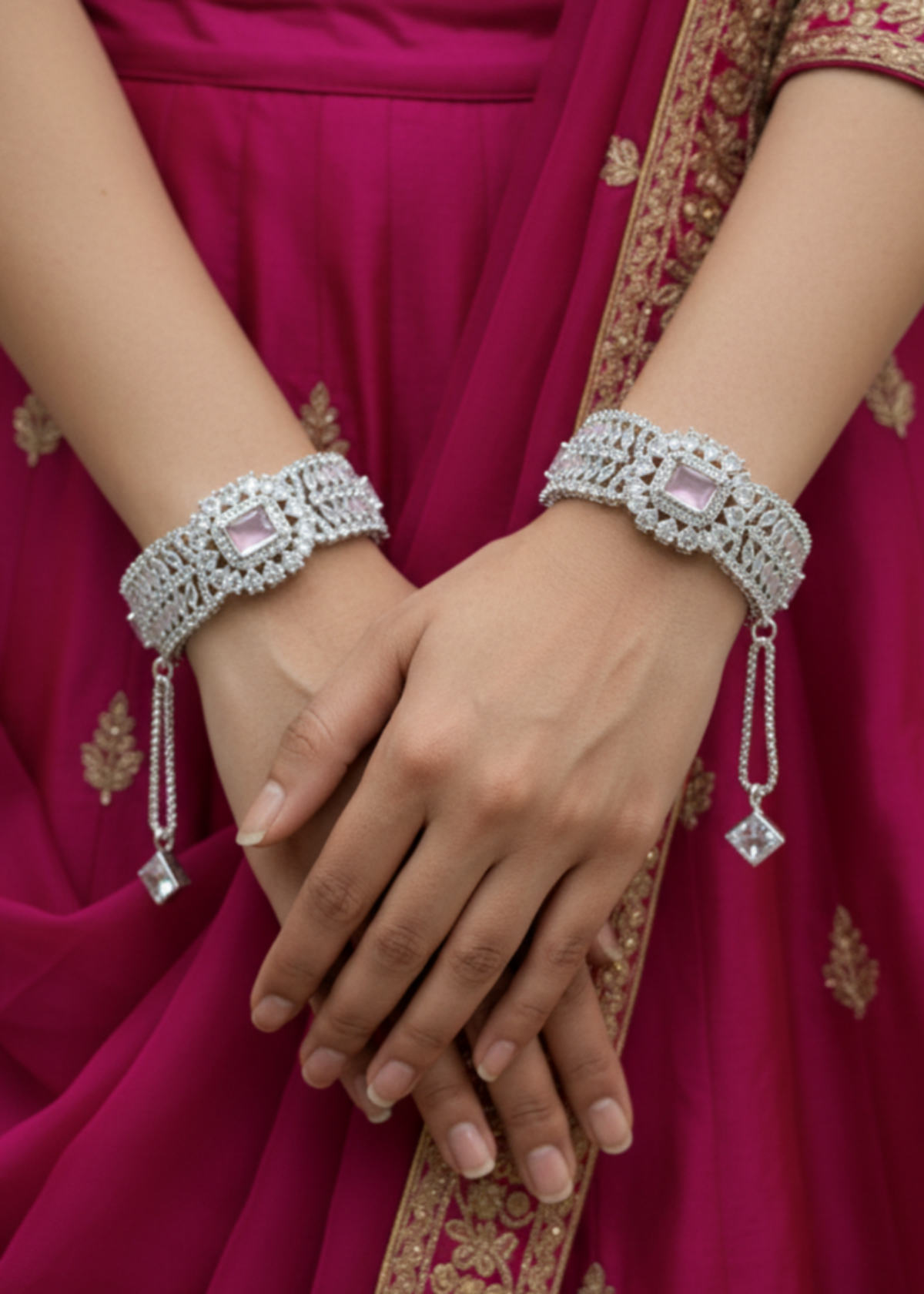 Shop the Ethereal Grace Bangles Openable from Zarosh Jewel