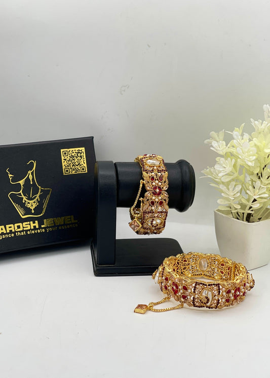 Shop the Faara Openable Bangle Set from Zarosh Jewel