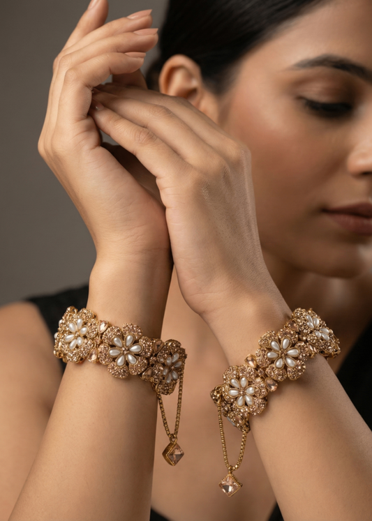 Falak Openable Bangles by Zarosh Jewel