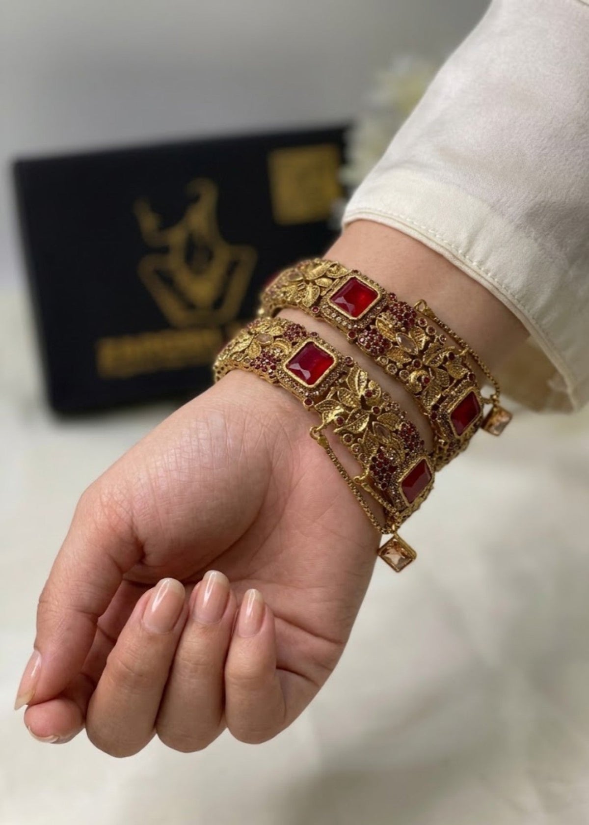 Shop the Falisha Adjustable Bangle from Zarosh Jewel