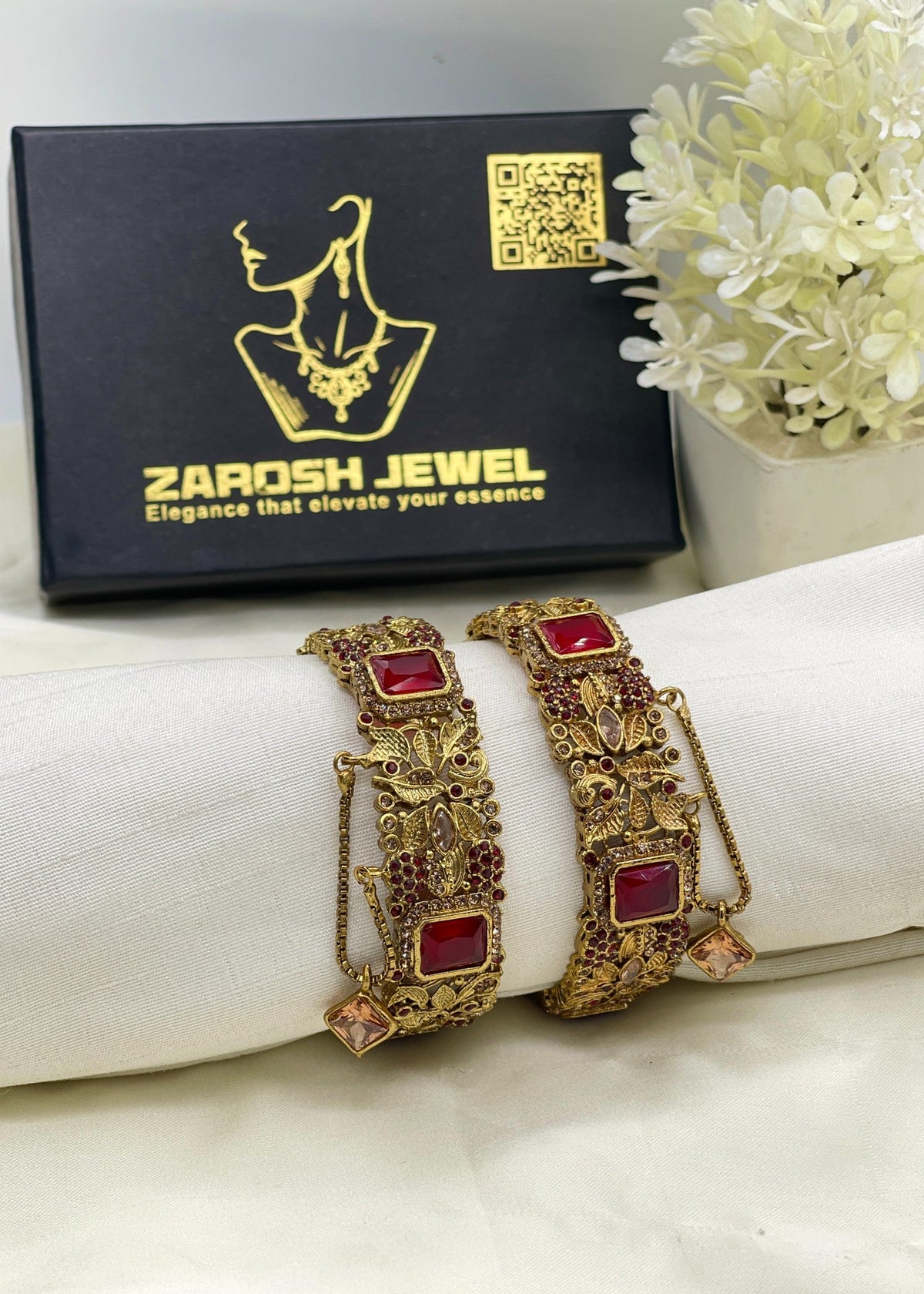 Shop the Falisha Adjustable Bangle from Zarosh Jewel