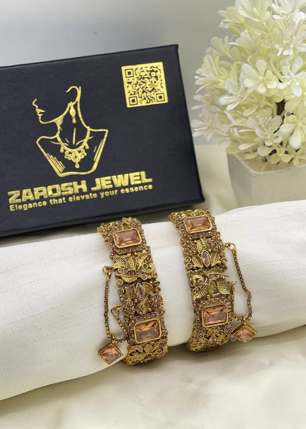 Shop the Falisha Adjustable Bangle from Zarosh Jewel