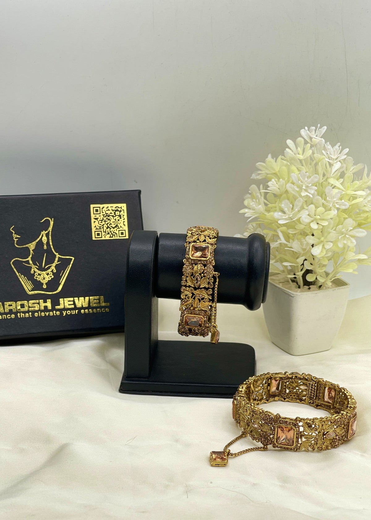 Shop the Falisha Adjustable Bangle from Zarosh Jewel