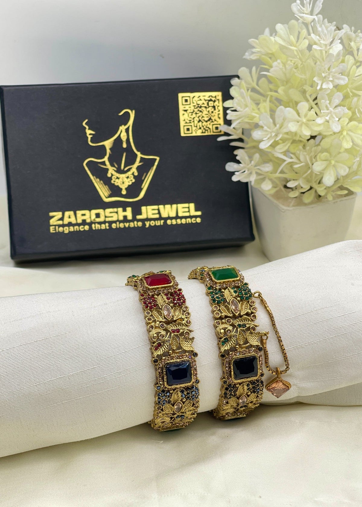 Shop the Falisha Adjustable Bangle from Zarosh Jewel