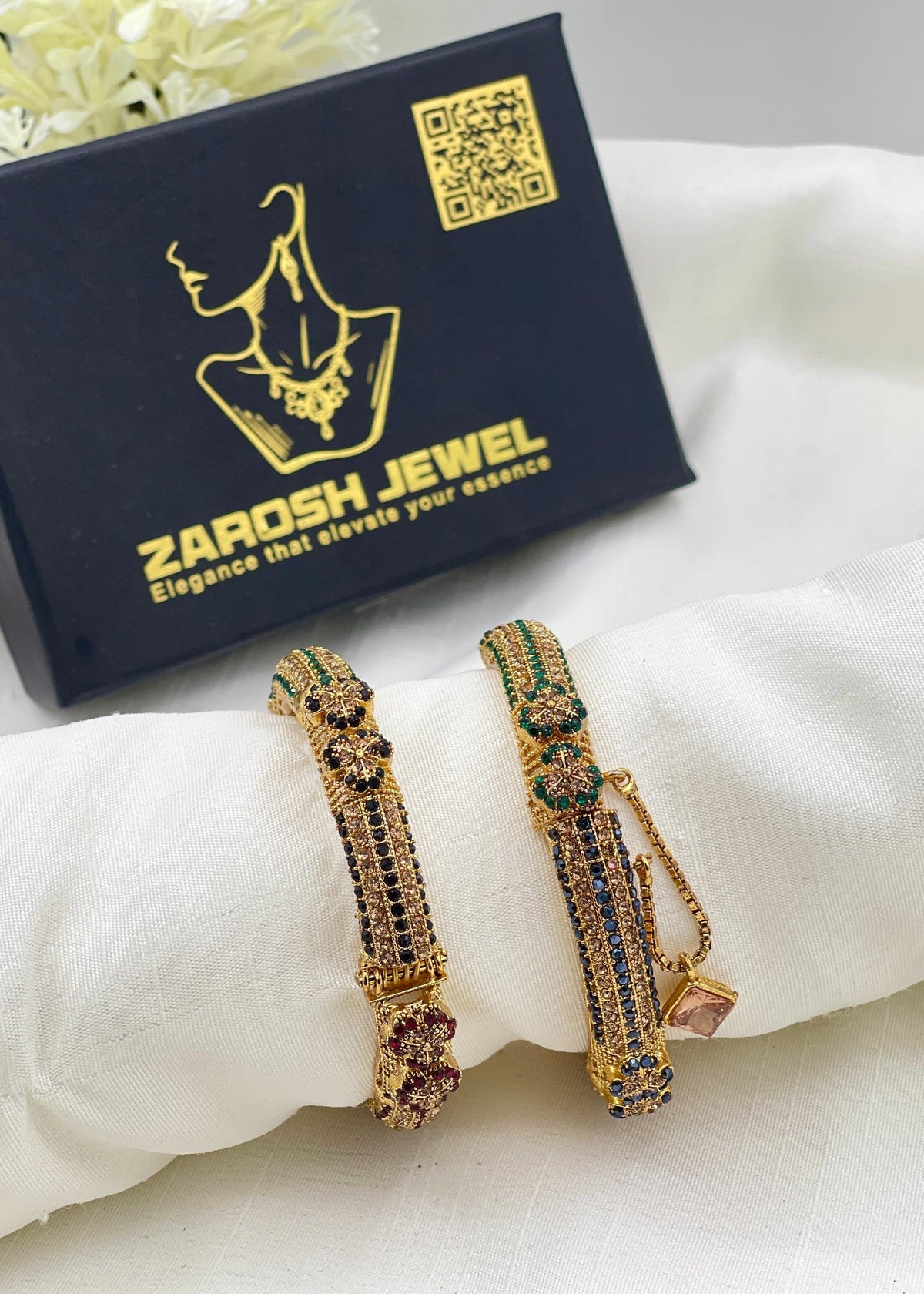 Shop the Farah Openable Bangle Set from Zarosh Jewel