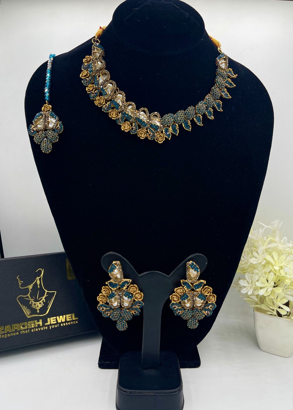 Shop the Fariha Necklace Set from Zarosh Jewel